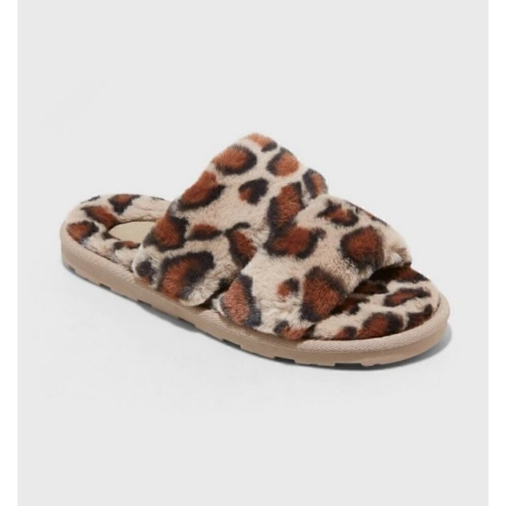 New! Women's Royal Leopard Slide Slippers - Stars Above Brown! On Trend!